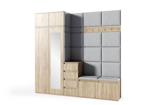 [HFP-PF-HW-52469764718934] INSTALLATION SERVICE FOR PK Emi 33 Hallway Wardrobe Sonoma Oak - Upholstered Panels in Various Colours | without mirror