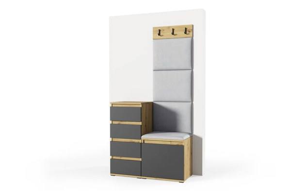 [HFP-PF-HW-52471558406486] INSTALLATION SERVICE FOR PK Emi 36 Hallway Wardrobe Aristan Oak\Black  - Upholstered Panels in Various Colours