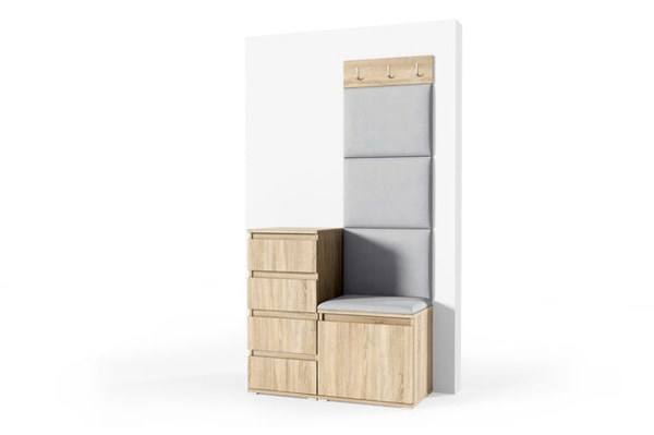 [HFP-PF-HW-52471550837078] INSTALLATION SERVICE FOR PK Emi 36 Hallway Wardrobe Sonoma Oak - Upholstered Panels in Various Colours