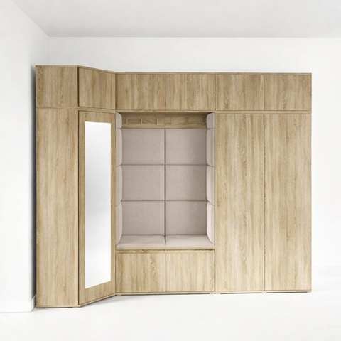 [HFP-PF-HW-50562960392534] INSTALLATION SERVICE FOR PK Emi 39 Hallway Wardrobe Sonoma Oak - Upholstered Panels in Various Colours