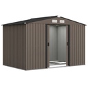Outsunny 9 x 6ft Garden Shed, Brown