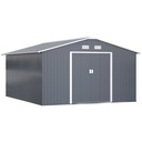 Outsunny 13 x 11ft Garden Shed, Grey
