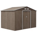 Outsunny 9 x 6ft Garden Shed, Brown
