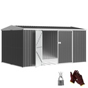 Outsunny 14 x 8ft Garden Shed, Grey