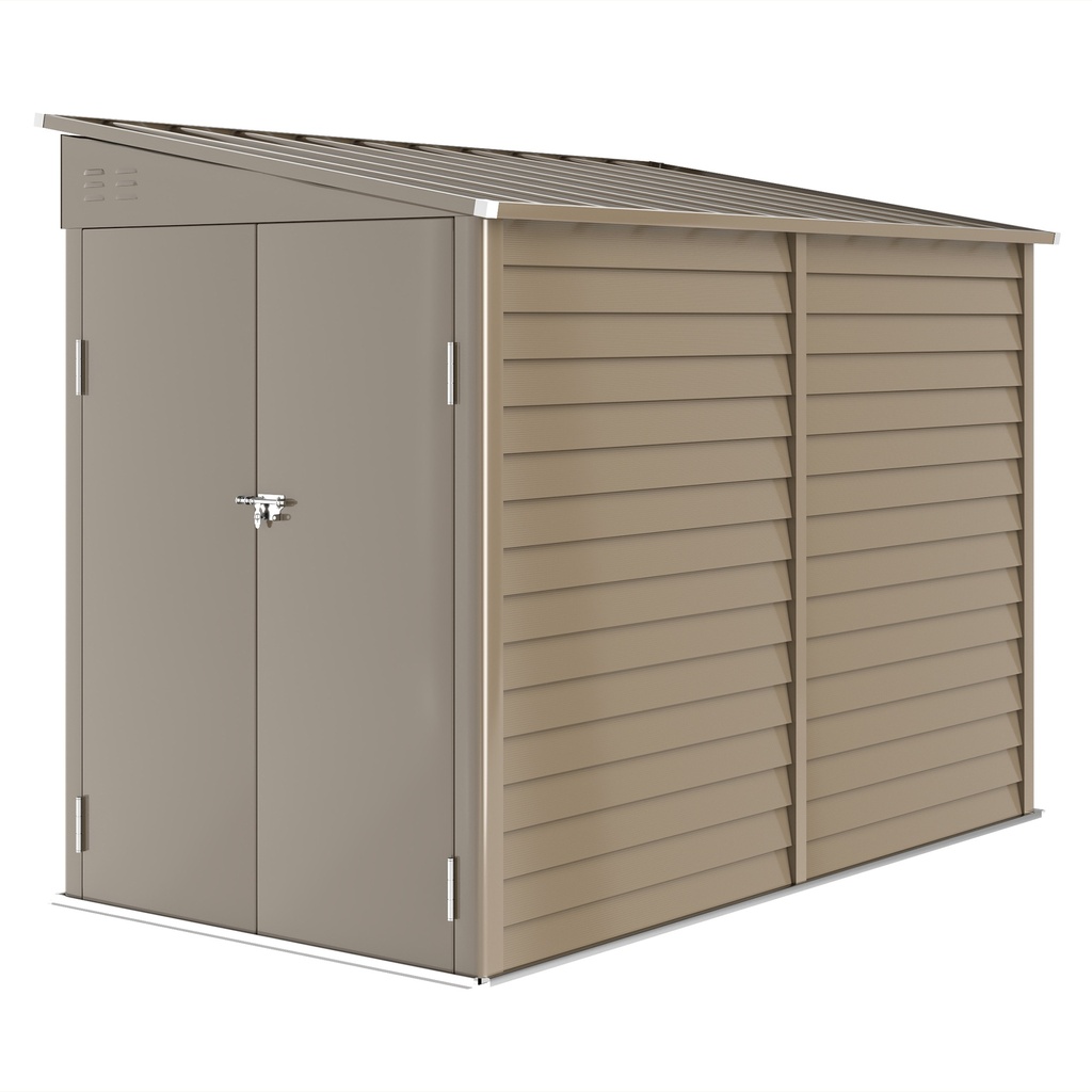 Outsunny 5 x 9ft Lean-to Shed, Brown