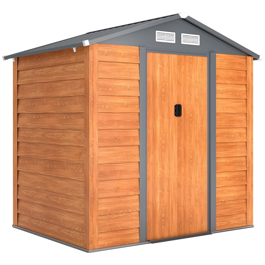 Outsunny 6.5 x 5ft Garden Shed, Brown