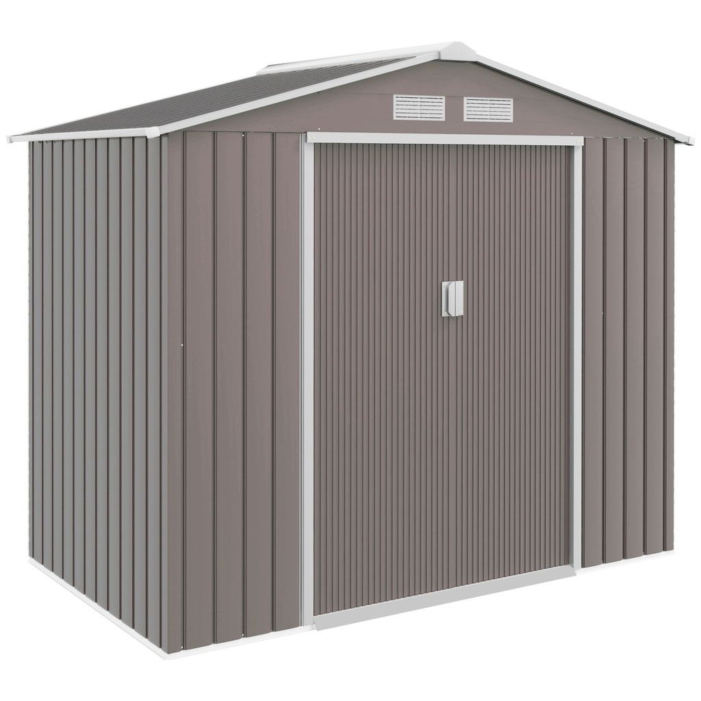 Outsunny 7 x 4ft Garden Shed, Grey