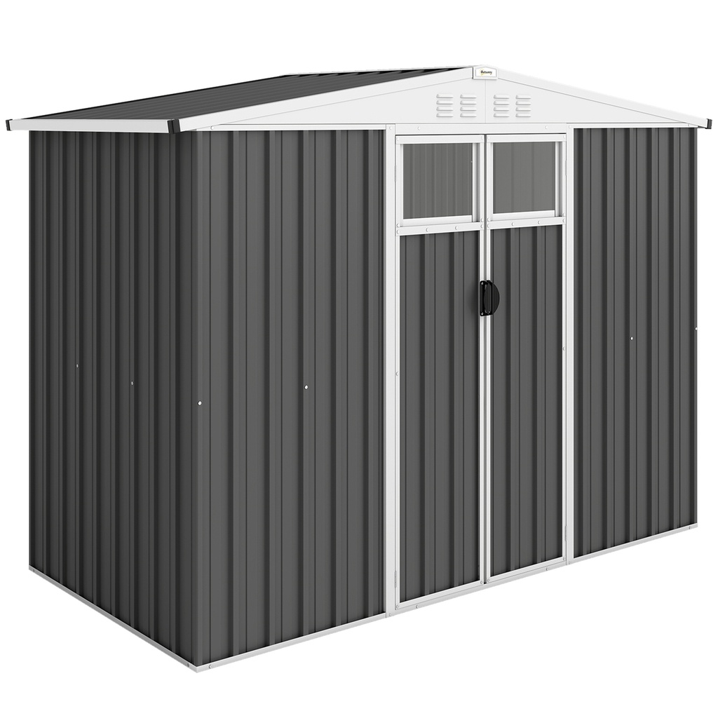 Outsunny 8 x 4ft Garden Shed, Dark Grey