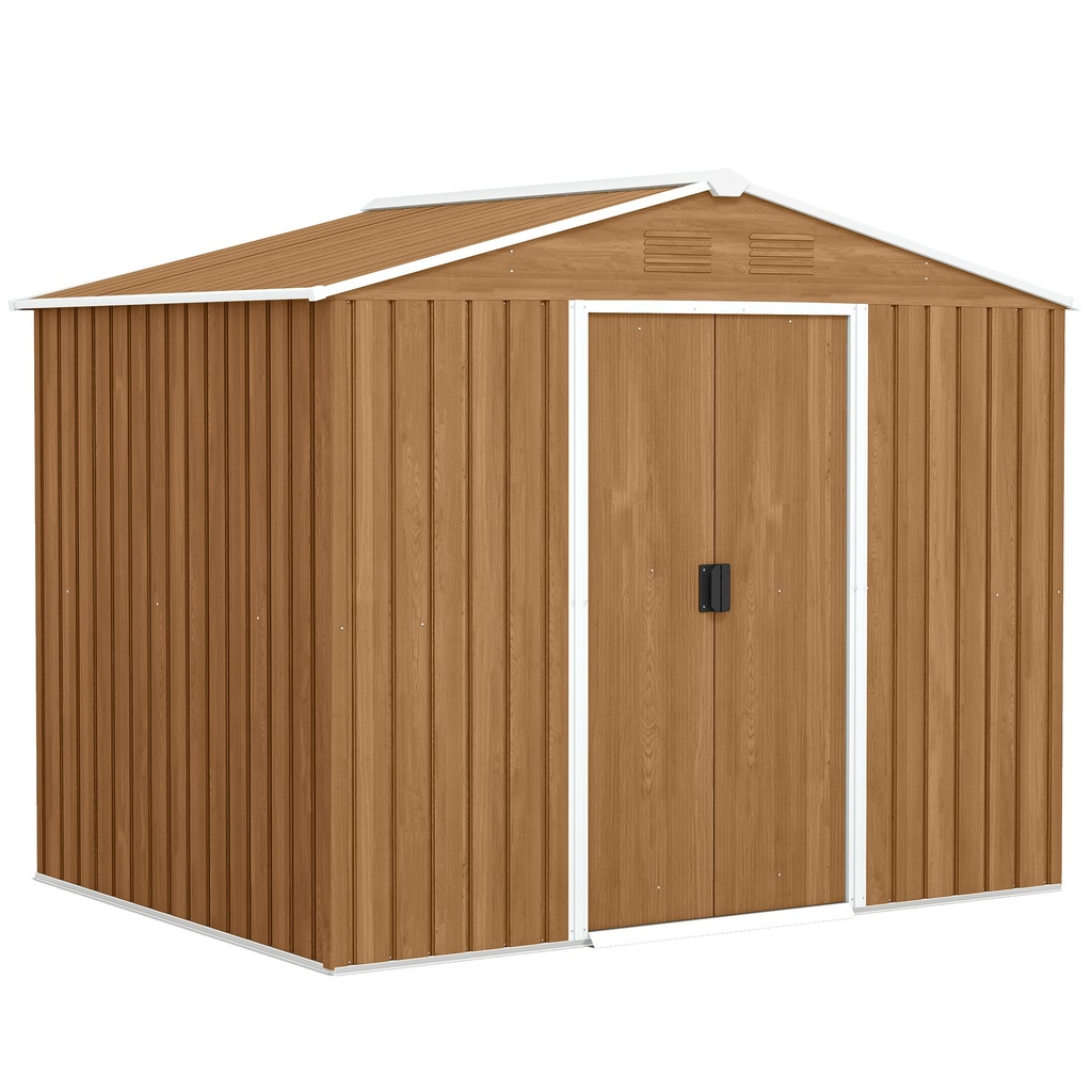 Outsunny 8 x 6ft Garden Shed, Dark Brown