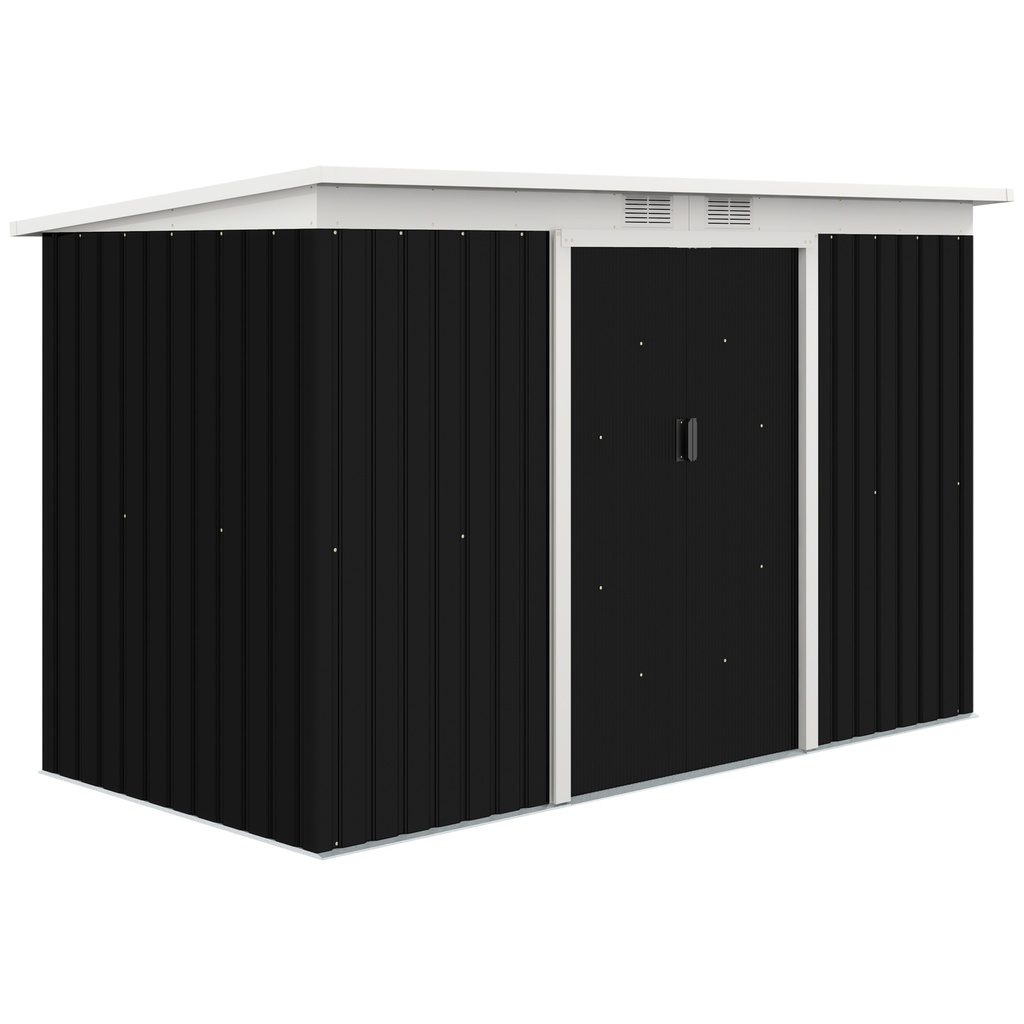 Outsunny 9 x 4ft Garden Shed, Dark Grey (Product Only - No assembly)
