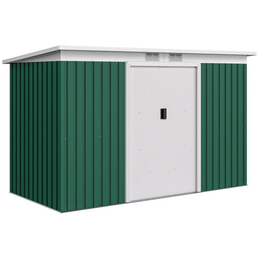 Outsunny 9 x 4ft Garden Shed, Deep Green