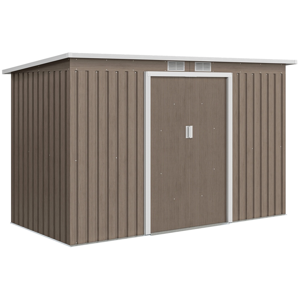 Outsunny 9 x 4ft Garden Shed, Grey Wood Grain (Product Only - No assembly)