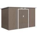 Outsunny 9 x 4ft Garden Shed, Grey Wood Grain