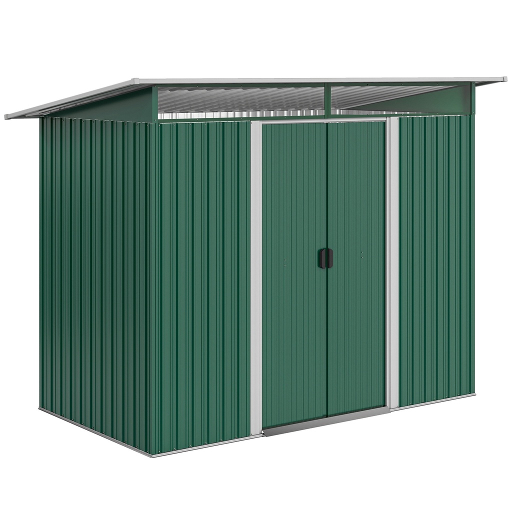 Outsunny 8.5 x 4ft Garden Shed, Green (Product Only - No assembly)