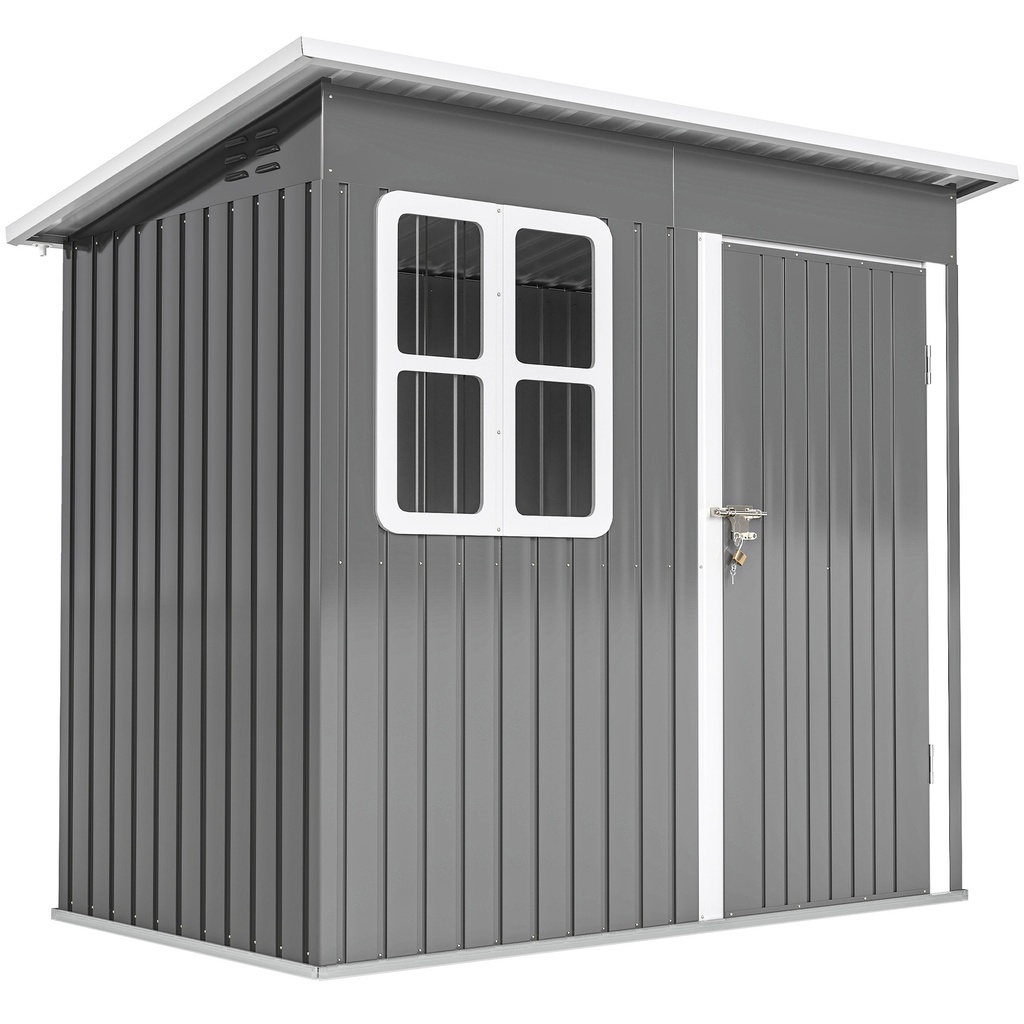 Outsunny 7 x 4ft Garden Shed, Dark Grey (Product Only - No assembly)