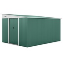 Outsunny 11.3 x 9.2ft Garden Shed, Green