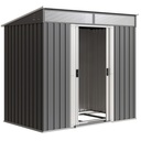 Outsunny 6.5 x 4ft Garden Shed, Grey