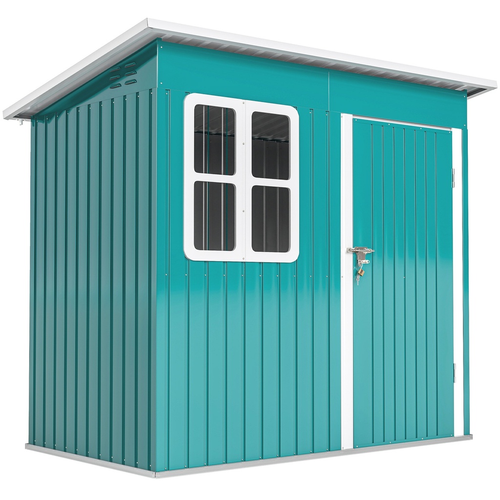 Outsunny 7 x 4ft Garden Shed, Green (Product Only - No assembly)