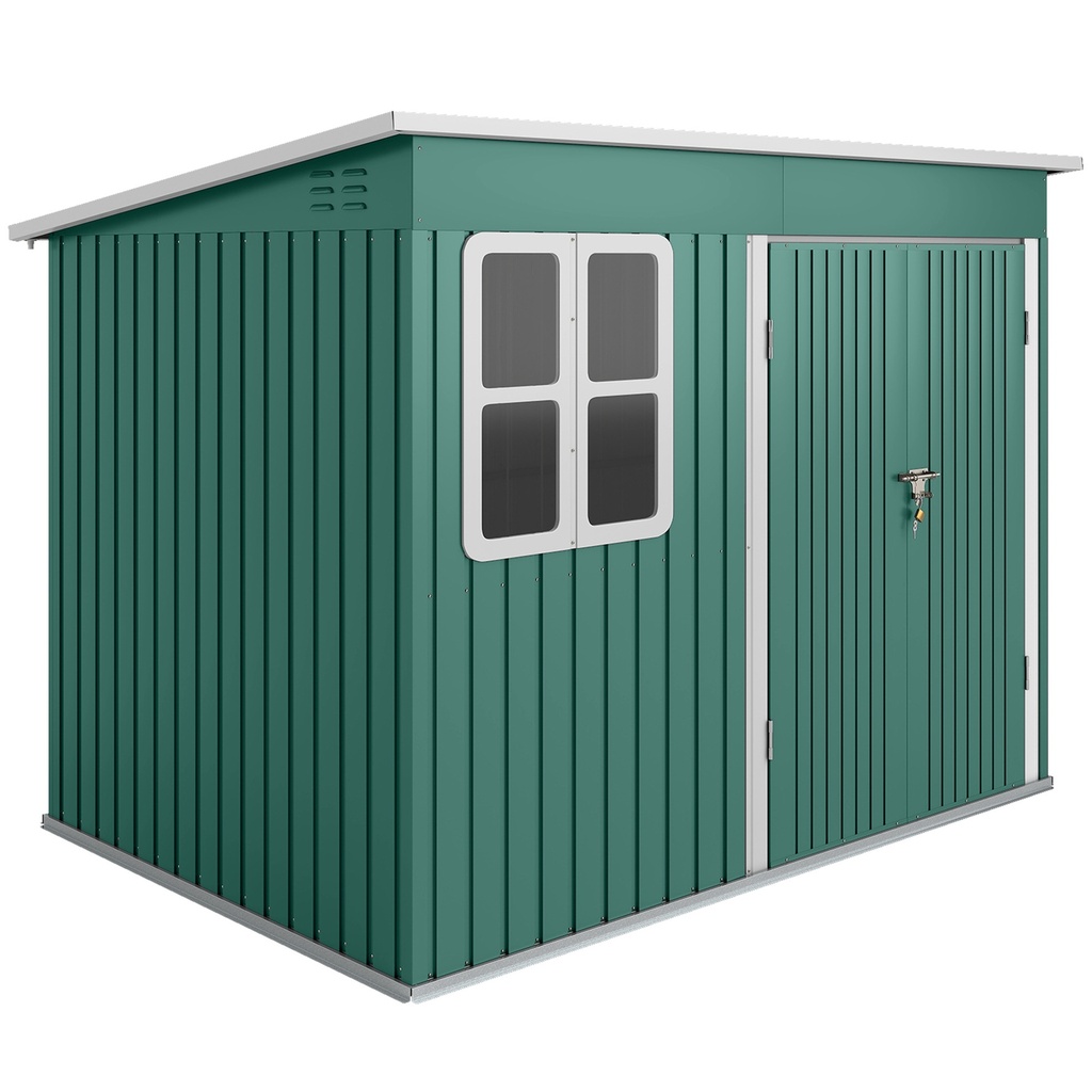 Outsunny 8.5 x 6ft Garden Shed, Green