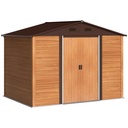 Outsunny 9 x 6ft Garden Shed, Brown Wood Effect