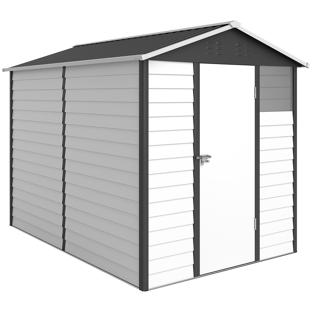 Outsunny 9 x 6ft Garden Shed, Dark Grey