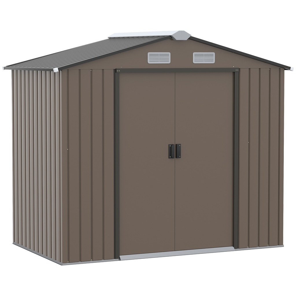Outsunny 7 x 4ft Garden Shed, Brown