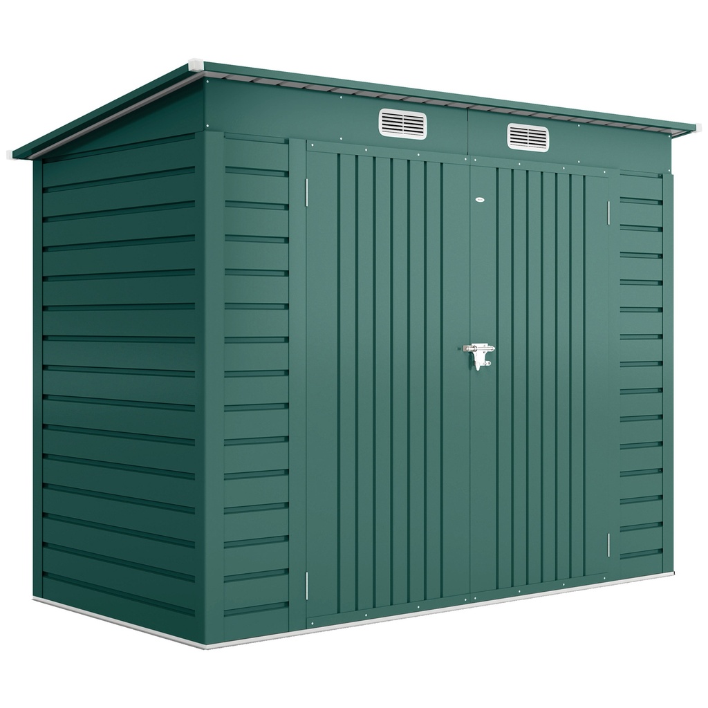 Outsunny 3.7 x 7.9ft Garden Shed, Green (Product Only - No assembly)