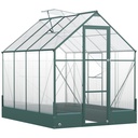 Outsunny 6 x 8ft Polycarbonate Greenhouse, Green