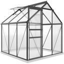 Outsunny 190 x 190cm Polycarbonate Greenhouse, Grey