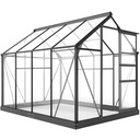 Outsunny 6 x 8ft Polycarbonate Greenhouse, Grey