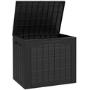 Outsunny 97L Plastic Garden Storage Box, Black