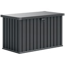 Outsunny 400L Steel Garden Storage Box, Dark Grey