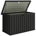 Outsunny 400L Steel Garden Storage Box, Black