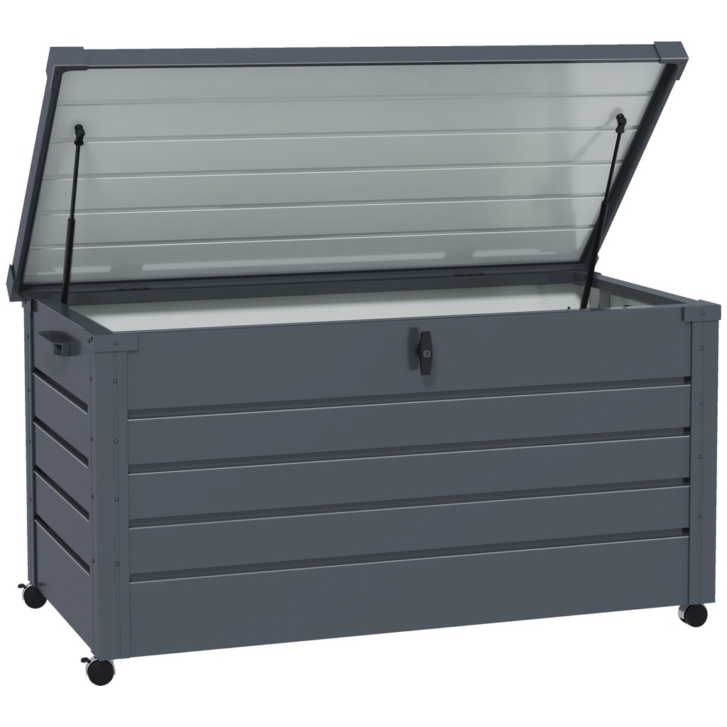 Outsunny 311L Steel Garden Storage Box, Dark Grey (Product Only - No assembly)