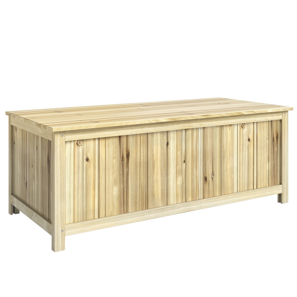 Outsunny 172L Wooden Garden Storage Box, Natural (Product Only - No assembly)