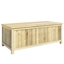 Outsunny 172L Wooden Garden Storage Box, Natural