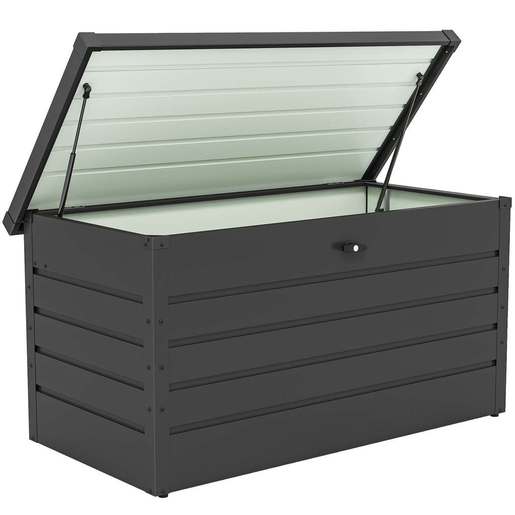 Outsunny 311L Steel Garden Storage Box, Dark Grey (Product Only - No assembly)