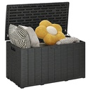 Outsunny 366L Plastic Garden Storage Box, Black