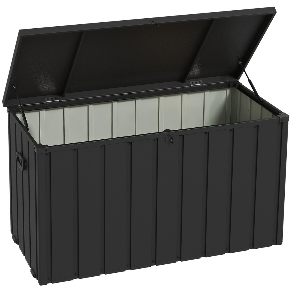 Outsunny 450L Steel Garden Storage Box, Dark Grey (Product Only - No assembly)