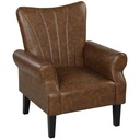 Faux Leather Armchair 80 x 73 x 94cm, Brown