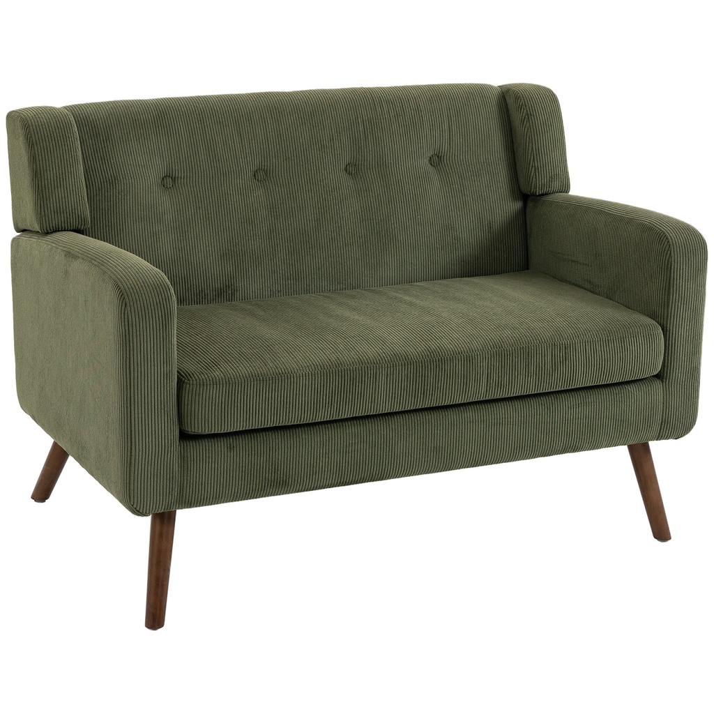 [AOSOM-83B-924V70CG] 2 Seater Corduroy Sofa 118 x 72 x 80cm