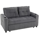 2 Seater Corduroy Sofa Bed 157 x 90 x 91cm
