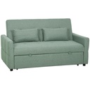 2 Seater Linen Sofa Bed 158 x 85 x 85cm