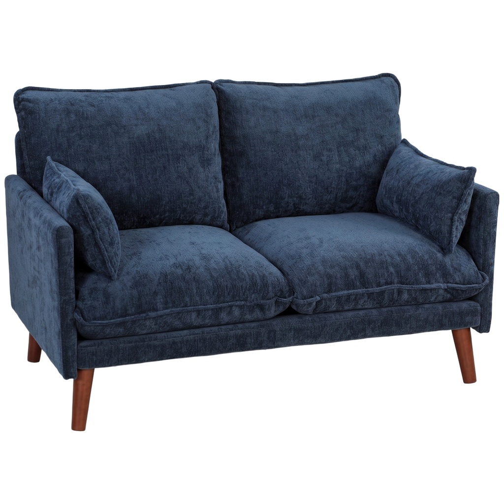 [AOSOM-83B-727V72BU] 2 Seater Velvet Sofa 131 x 78 x 83cm
