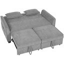 Corner 2 Seater Chenille Sofa Bed 167 x 89 x 85cm