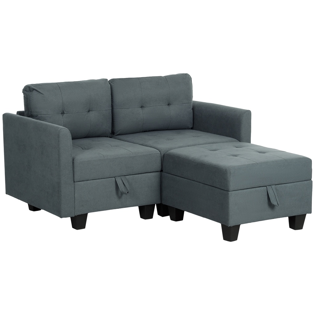[AOSOM-83B-014V70CG] Sofa 148 x 158 x 88cm, Dark Grey