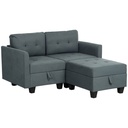 Sofa 148 x 158 x 88cm, Dark Grey