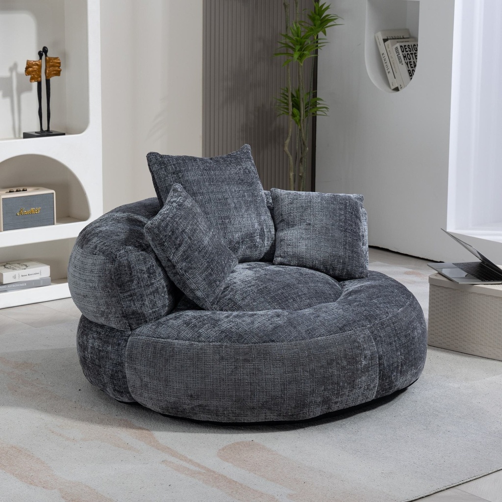 [AOSOM-F-GOM-W2678P312242] Chenille Armchair 108 x 108 x 52cm