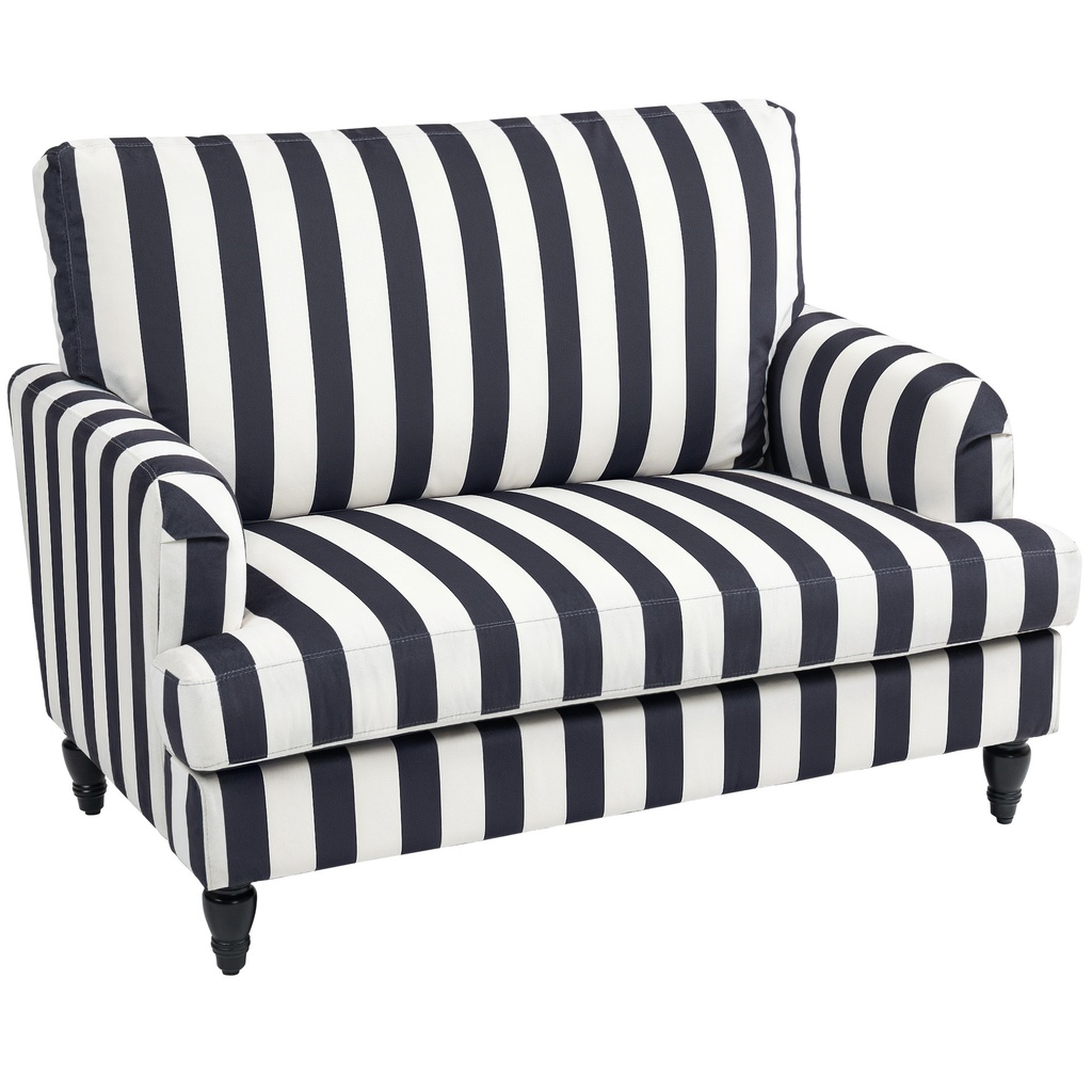 [AOSOM-83B-275V70BK] Velvet Sofa 115 x 82 x 82cm