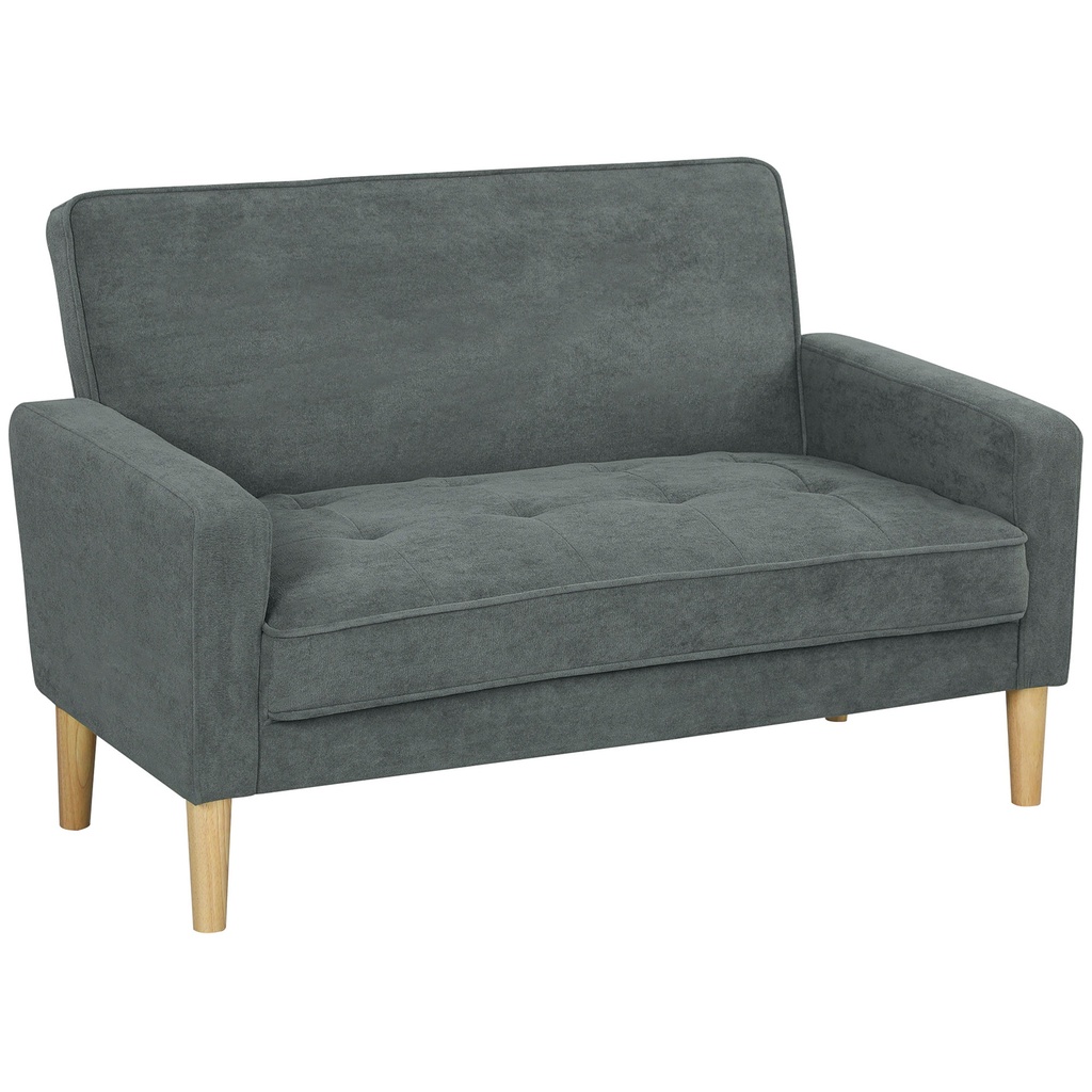 [AOSOM-83B-335V70BG] Velvet Sofa 130 x 74.5 x 82cm